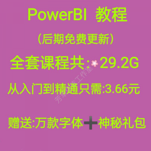 Power bi教程商业数据分析可视化图表建模视频零基础powerbi课程-淘宝虚拟仓