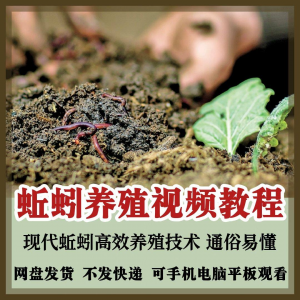 蚯蚓养殖技术视频教程素材零基础农业创业大棚如何养蚯蚓高效素材-淘宝虚拟仓